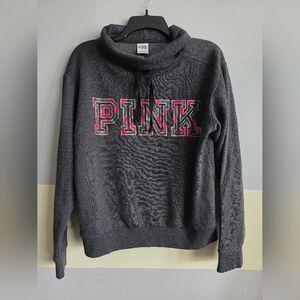 PINK Victoria's Secret Women's Gray Plaid Holiday Pullover Sweater Medium